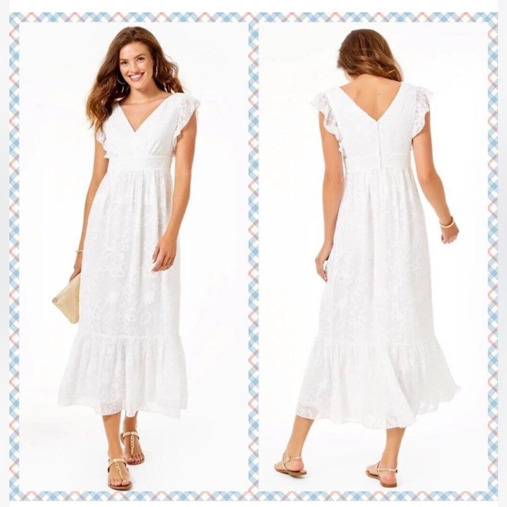 Lilly Pulitzer Autumn Ruffle midi dress NWT